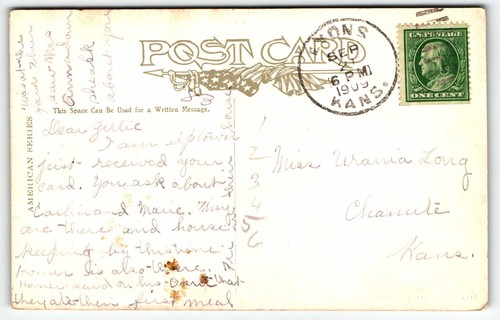 Postcard This is the way a knife would look that would our friendship sever 1909 - Picture 2 of 2