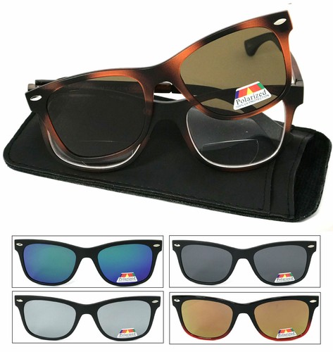 Da Uomo Quadrato Magnetico a Clip Polarizzate Occhiali Sole Su Bifocali  Lettura | eBay