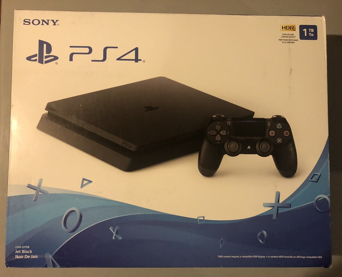 Sony PS4 PlayStation 4 Slim 1TB Console 3 Game Bundle Jet Black