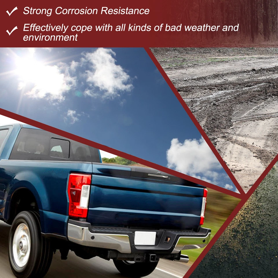 Fits 2017-2019 Ford F250 F350 SuperDuty RH Rear Bumper Face Bar w/ Sensors Hole — 第 2/4 张图片