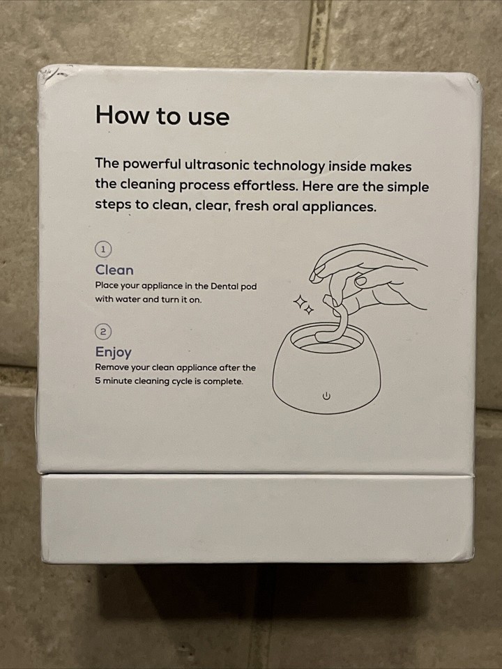 Zima Dental Pod Oral Appliance Cleaner Aligners Guards Dentures Sky