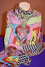 ANTICA SARTORIA 2022 MASQUERADE SCARF POLYCOTTON 40x70 INCHES NWT