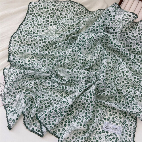 68*68cm Cotton Linen Square Neckerchief DIY Flower Printed Bandanas Hair Scarf ✨ - Picture 16 of 43