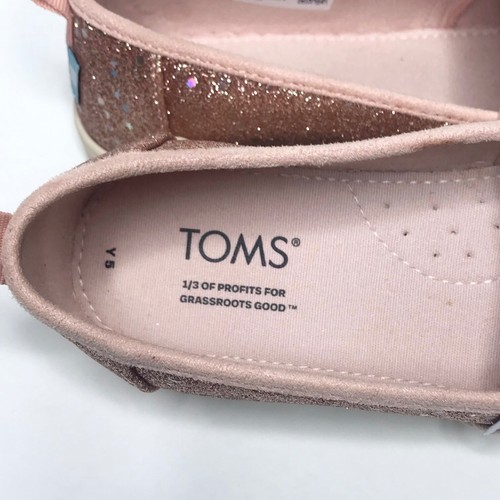 Zapatos sin cordones TOMS Alpargata Juvenil Brillo Oro Rosa Talla 5 - Imagen 9 de 12