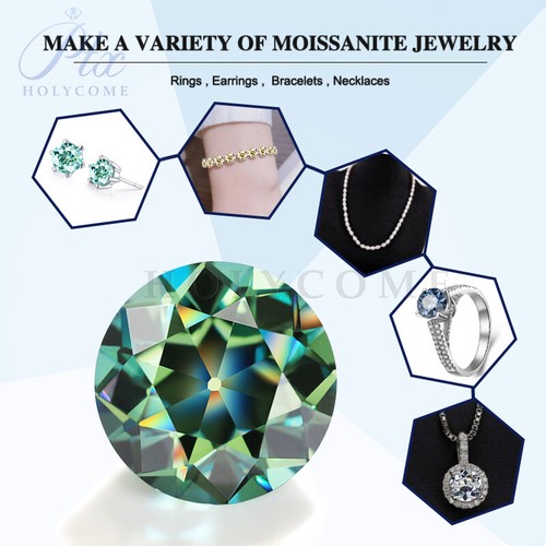 Loose Moissanite Stone D Color VVS1 Round Shape OEC Cut with GRA Certificate - Picture 7 of 21