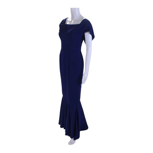 Fame and Partners Royal Blue Off the Shoulder Mermaid Gown Blue Womens 4 Formal - Picture 14 of 18