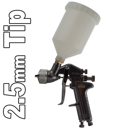 Duren 521805 Chrome Spraygun 2.5mm Tip for Primer Basecoat Spray Adheasives