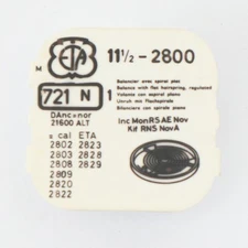 NOS ETA 2800 Genuine Watch Part Balance Complete Sealed Package (C17D18)