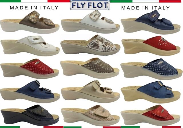 Ciabatte fly flot sandali da donna casa con plantare pelle aperte estive italy Ciabatte fly flot sandali da donna casa con plantare pelle aperte estive italy