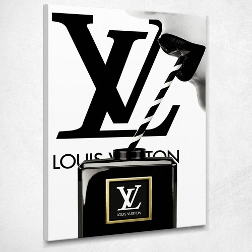 ❤ Quadro Louis Vuitton marmo e oro stampa su tela 160x70cm lv15