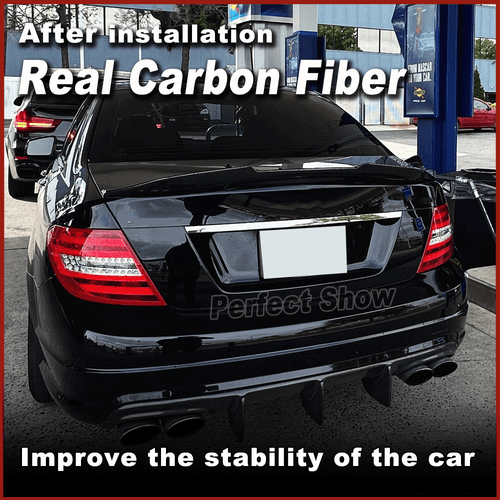 Alerón trasero de carbono alerón se adapta a Mercedes W204 C200 C250 C350 2007-14 - Imagen 2 de 11