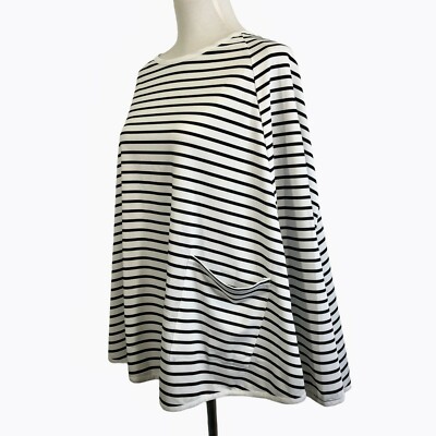 Kefee Kol Nursing Cover One Size Black White Stripe Modesty Poncho Cape New