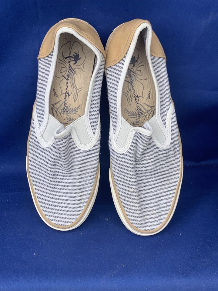 Mocasines MARGARTIAVILLE Jimmy Buffet Key West Beach Rayas Camel Trasero 7 ❤️sj7m47 Foto 4 de 4