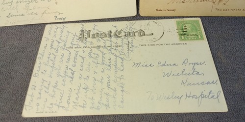 3 Postcard Easter Christmas Corner Stamp Booklet Pair Kansas Overprint Antique - Picture 7 of 13