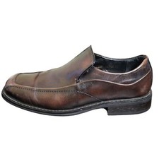 Florsheim Mens Corbin Mahogany Brown Leather Slip On Loafer, Size 8.5 Wide