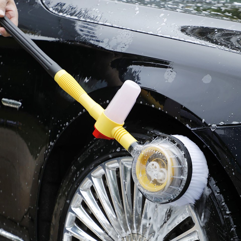 New Auto Rotating Retractable Car Wash Brush w/ Long Handle for Car