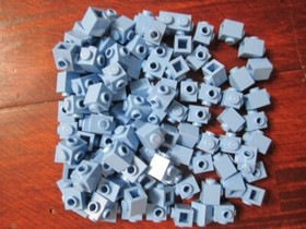 LEGO 1x1 Medium Blue Brick w 2 Studs (100 pieces) #26604