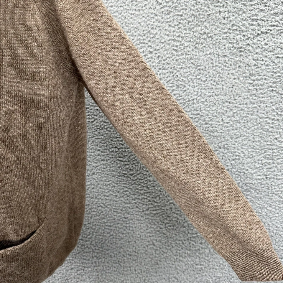 Suéter Cavalini Para Mujer M Marrón Mezcla de Lana Cuello en V Botón Tejido Cárdigan Abuelo Foto 4 de 4