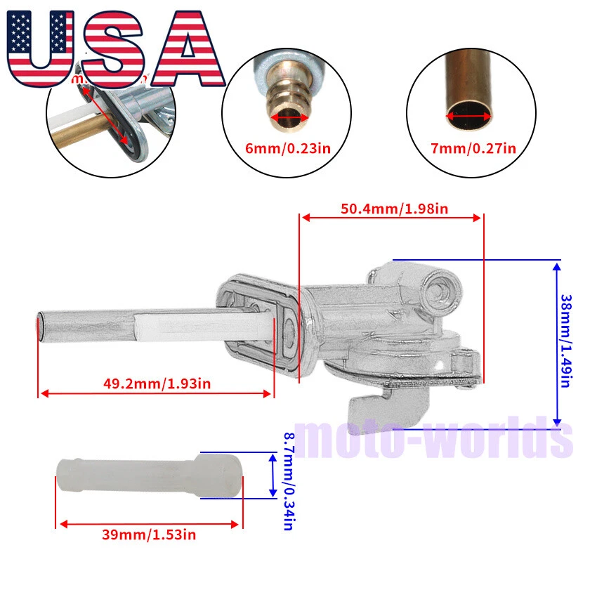 Fuel Tank Petcock Switch Valve for Yamaha Royal Star 1300 Tour Deluxe 1998-2010 Foto 2 de 4