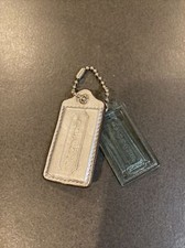 COACH Leather Fob Charm Bag Hang Tag Key Chain