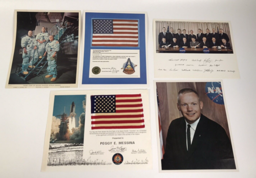 Bandiera degli Stati Uniti sventolata a bordo del 3° volo Space Shuttle Columbia STS-3 1983 & foto NASA - Foto 1 di 8