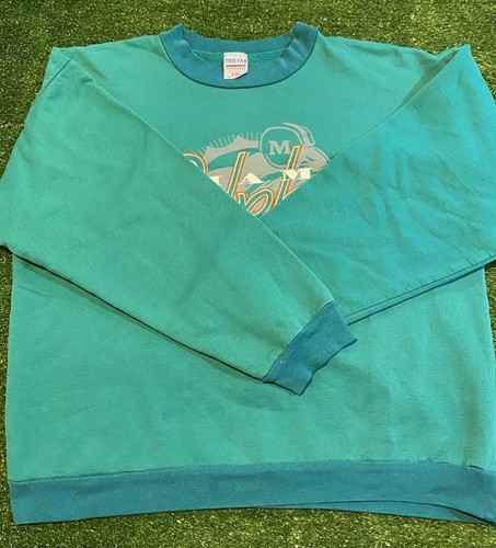 Vintage Miami Dolphins sweatshirt womens large acqua oversize dan marino T - Picture 6 of 11