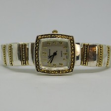 Geneva No:D7575 Two Tone Quartz Analog Women's Watch Sz. 6 1/2" New Battery