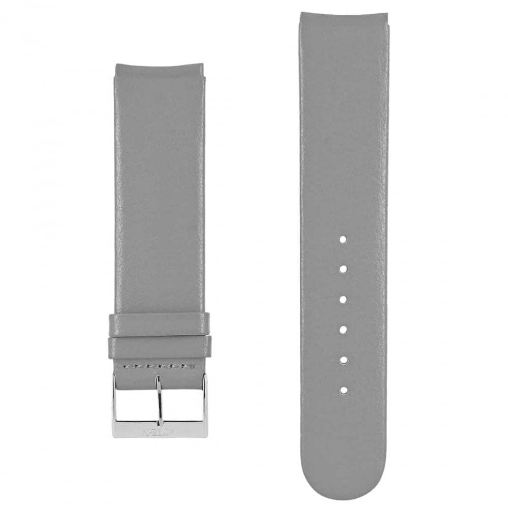 Bracelet plat Akteo 20 mm cuir gris pour remplacer votre bracelet usé