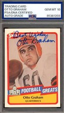 Otto Graham Gem Mint 10 PSA DNA Signed 1989 Swell Greats Autograph