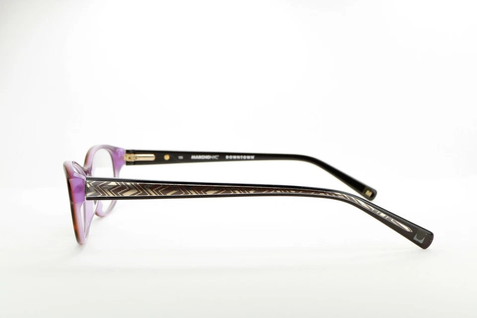 MARCHON NYC TRIBECA 215 Marrón Tortuga en Púrpura 50-16-135 Marco Bisagra Flexible L420 Foto 4 de 4