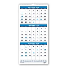 2026 3640 HOD3640 House of Doolittle 3-Month Wall Calendar, 12-1/4 x 26"
