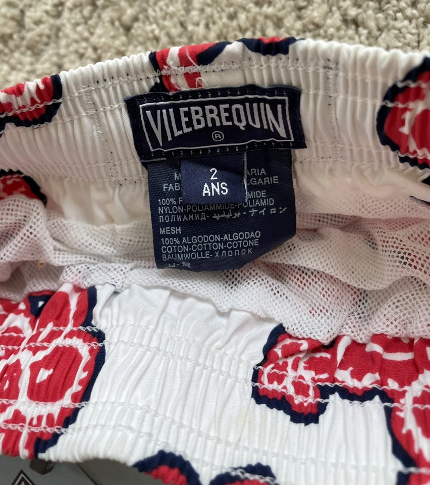 New w Tags & Bag Authentic VILEBREQUIN Swim Trunks FLOWERS - 2 YEARS Kids Unisex - Image 4 of 4