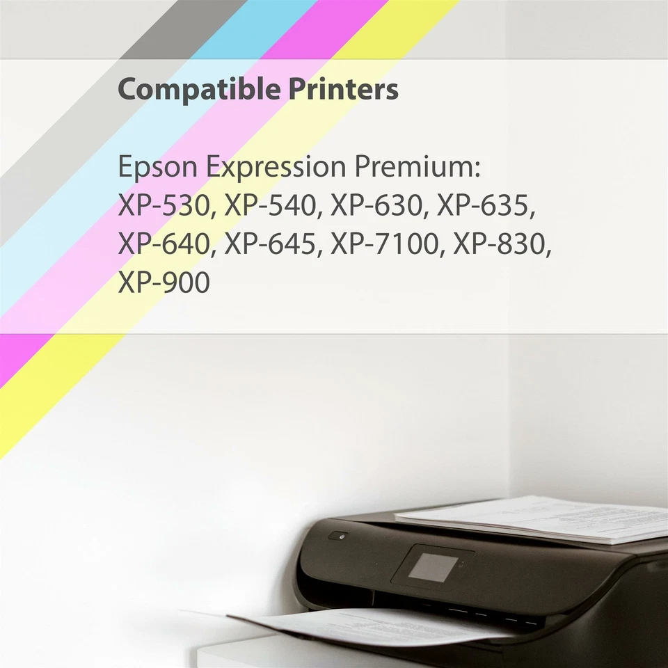 4 Black XL Ink Cartridges for Epson Expression Premium XP-530, XP-635, XP-7100 - Image 2 of 4