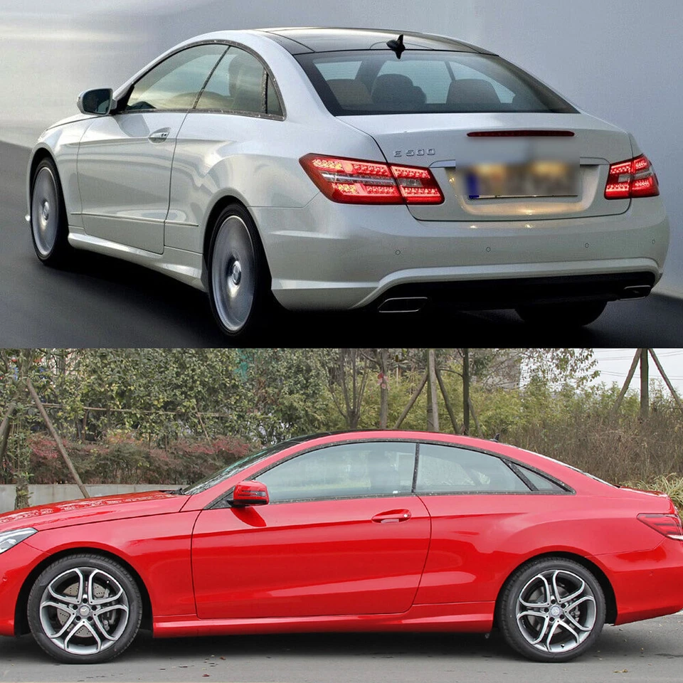 Glossy Black Chrome Delete Window Trims For Mercedes Benz E Class W207 2009-2016 Foto 3 de 4