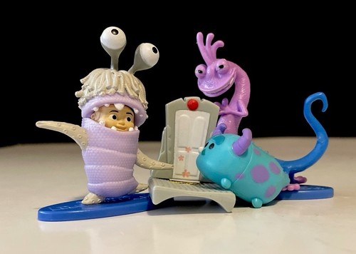Disney Tsum Tsum Monsters Inc Vinyl Figures & Stand Set Of 4 Boo Randall & Sully - Picture 1 of 11