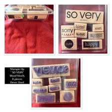 Stampin Up wood block SO VERY stamp set