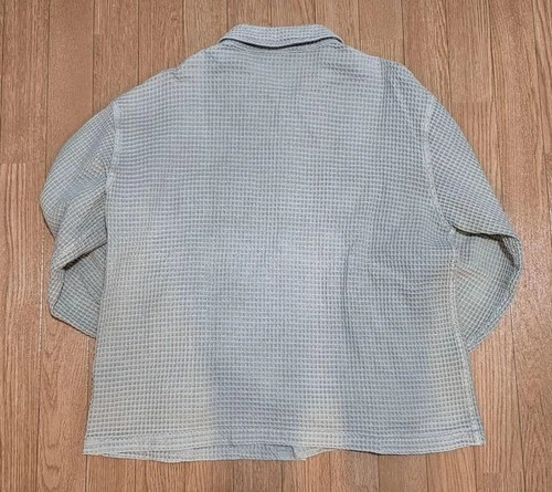 Brain Dead Waffle Button Front Shirt L - Stone Color image 3