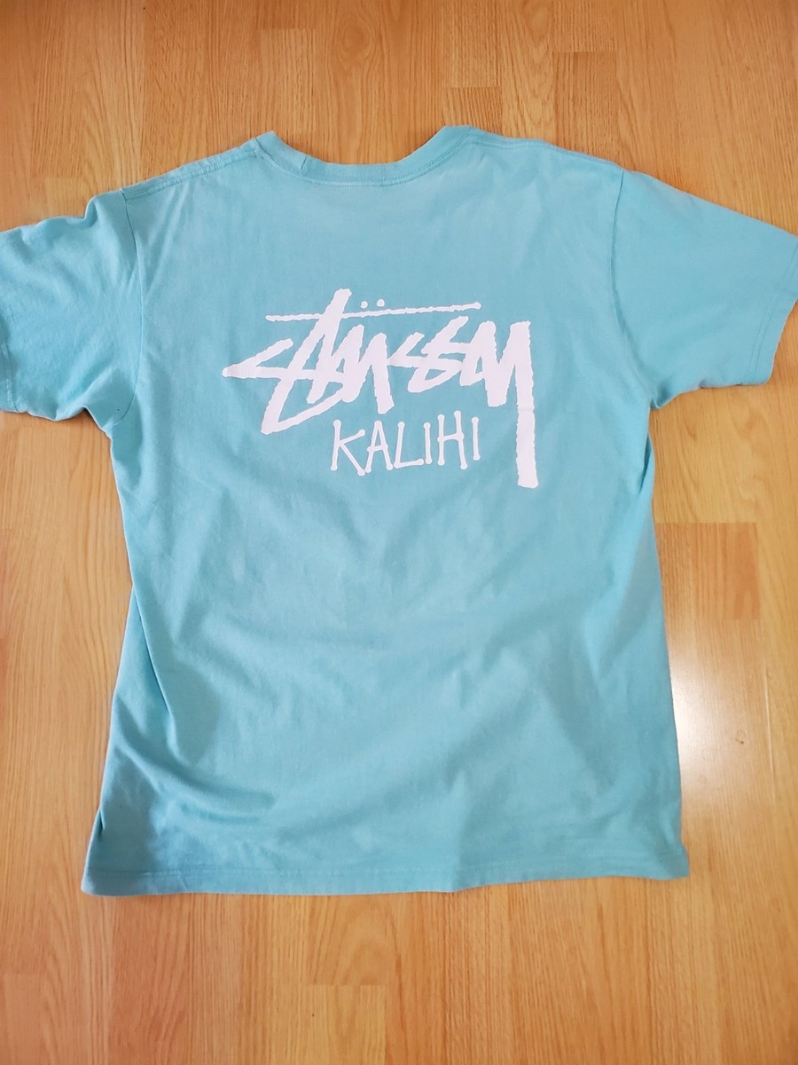 Stussy - Kalihi Chapter T-Shirt (Men's XL,Ice Blue)ULTRA RARE