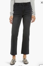 Wit  wisdom Bennett Ab Solution Raw Hem High Waist Stretch Bootcut Jeans 12