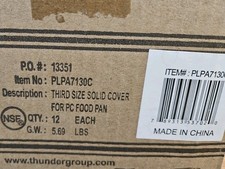 Thundergroup PLPA7130C 1/3 Pan Lid Plastic