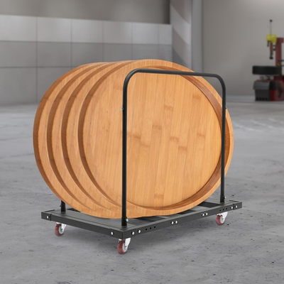 #ad 10 Tables Capacity Rolling Cart Steel Folding Table Cart For 60quot; Round Tables $125.07