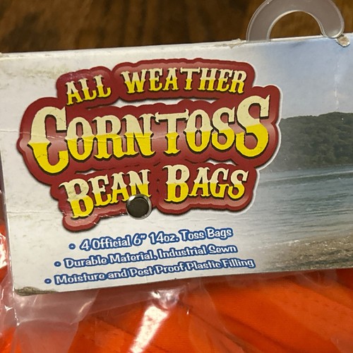 NEW Driveway Games All Weather Corn Toss 4 Official 6"14oz Bean Toss Bags Orange - Picture 2 of 6