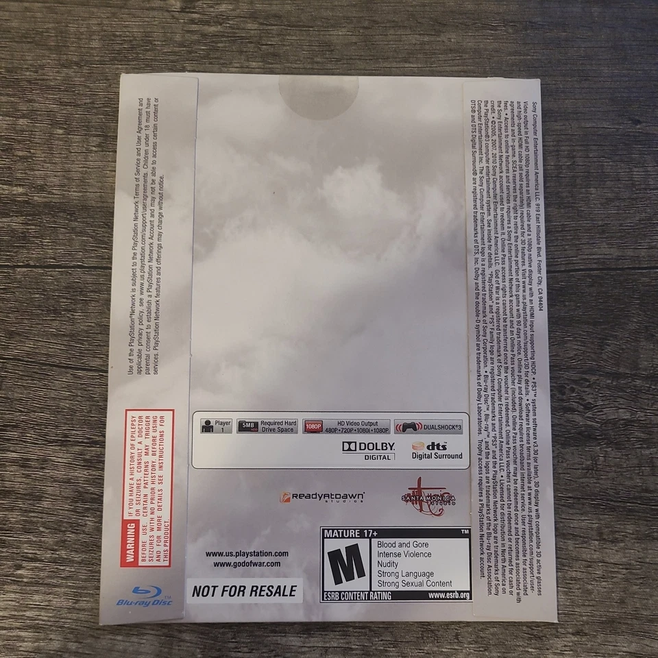 God of War Saga Dual Pack - Sony PlayStation 3 - Custodia in cartone nuova - Immagine 2 di 4