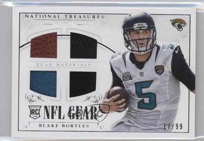 2014 Panini National Treasures Quad 17/99 Blake Bortles #RGD-BB RC 0a1