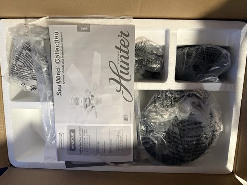 Hunter Fans - Sea Wind 48 Inch Ceiling Fan with Pull Chain-Matte Black Finish - Picture 2 of 3