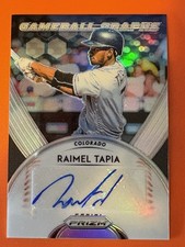 2019 Prizm Raimel Tapia Game Ball Graphs Prizm Auto #GB-RT Rockies 🔥🔥