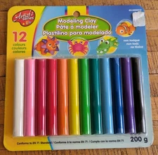 Artist's Modeling Clay Set for Kids 12 Colors 3.5" Sticks Mold Arts Crafts 200 g