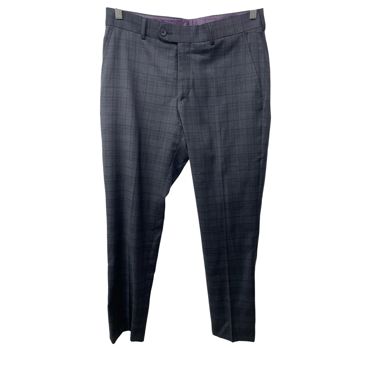 Original Penguin - Pantalon habillé coupe carotte à carreaux - Marron Original Penguin - Pantalon habillé coupe carotte à carreaux - Marron