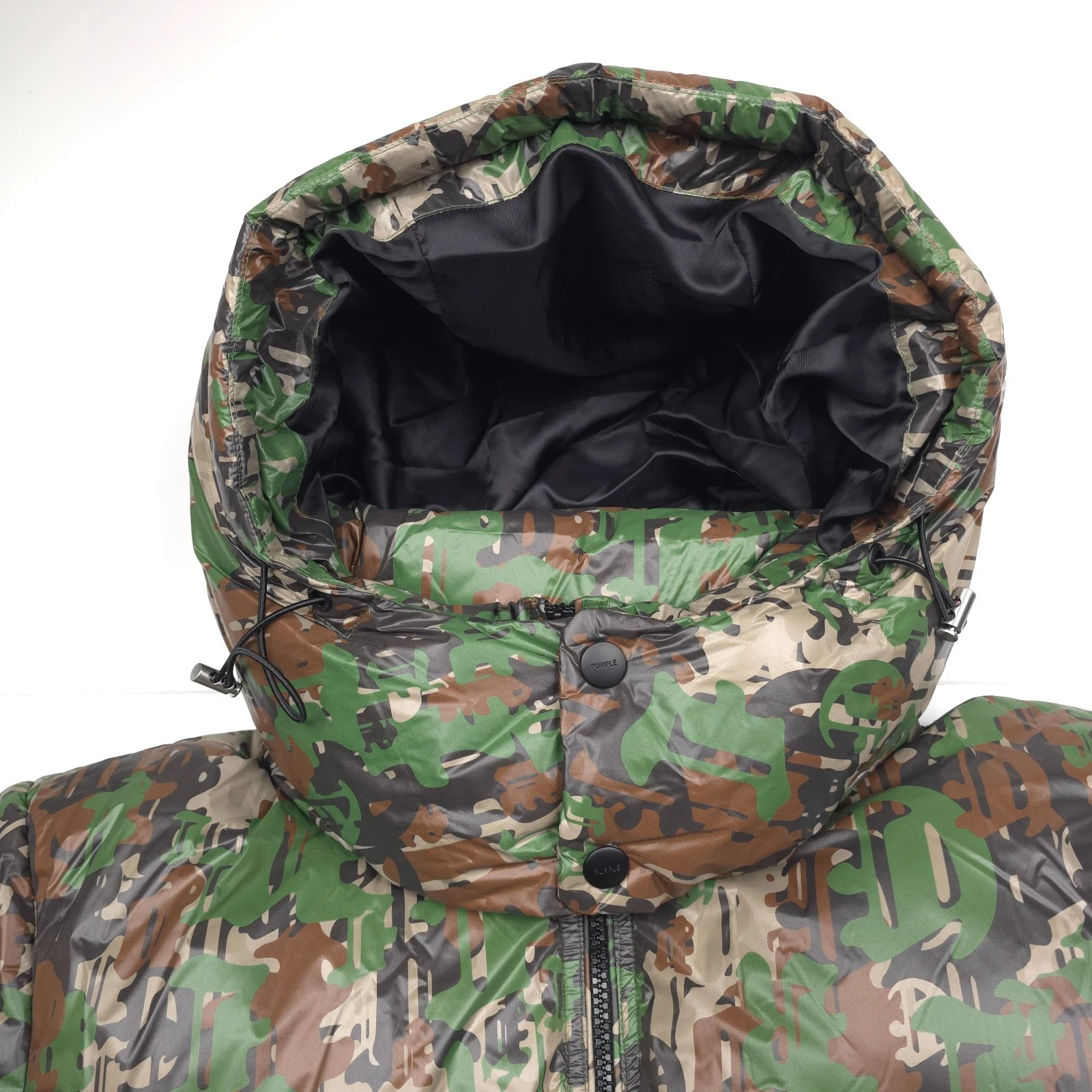 $798 Purple Brand M6079 Gothic Camo Duck Down Nylon Puffer Jacket Mens Size XL - product detail image 2