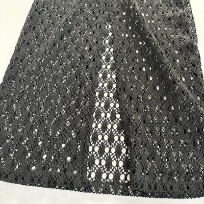 shona joy crochet dress Shona Joy Black/White Chevron Crochet Mini Dress S